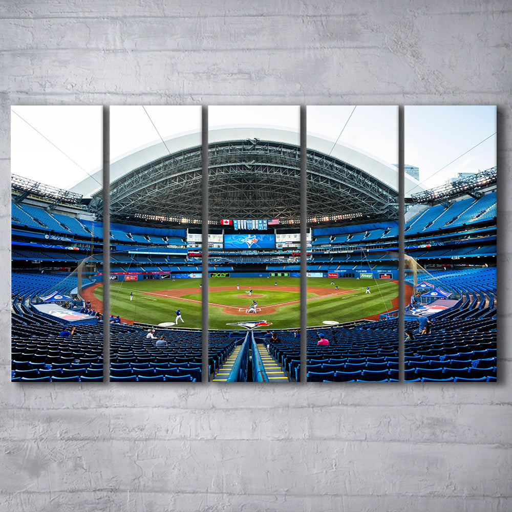 Rogers Centre, Stadium Canvas, Sport Art, 5 Panel B, Extra Large Canvas, Canvas Print Wall Art