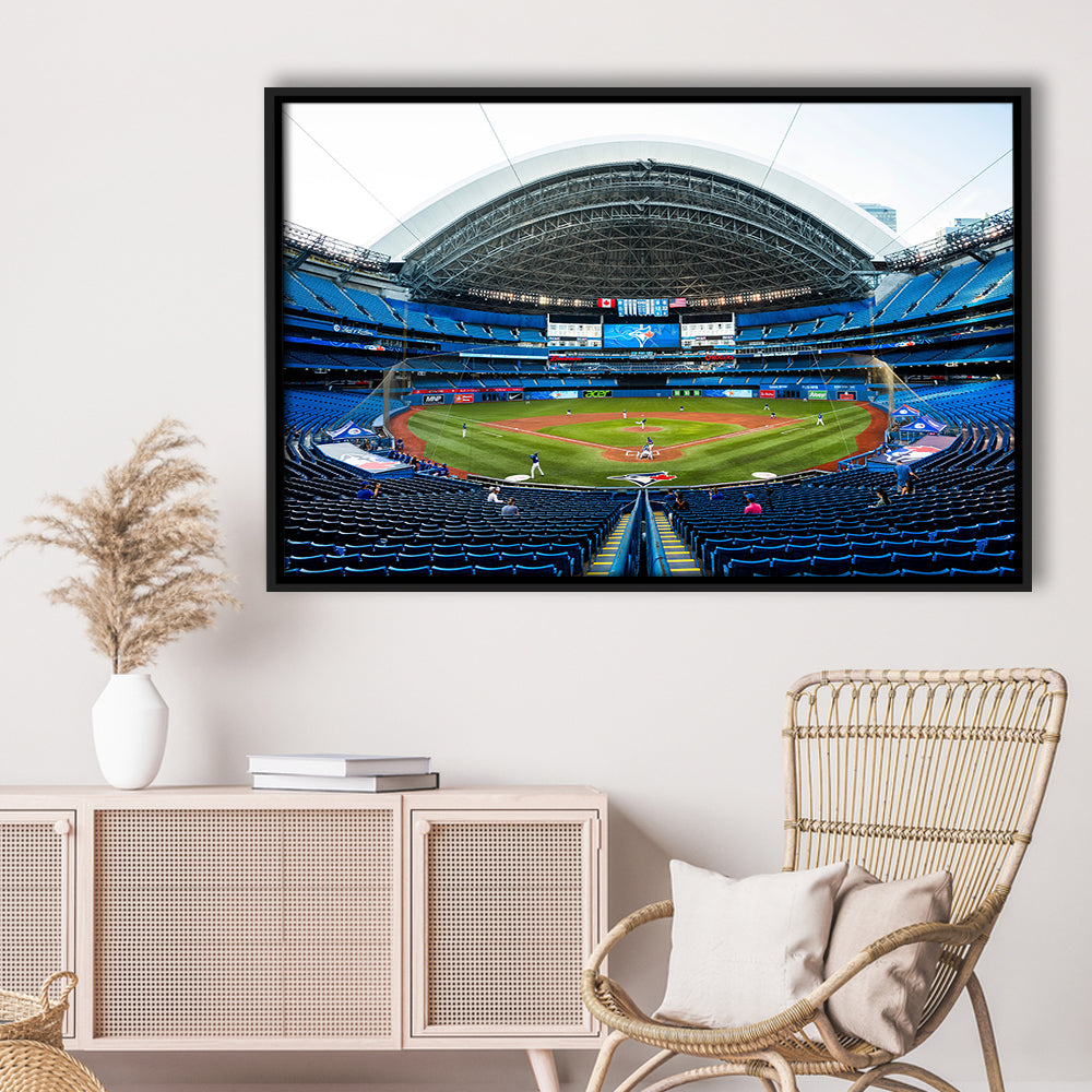 Rogers Centre, Stadium Canvas, Sport Art, Framed Canvas Print Wall Art, Floating Frame