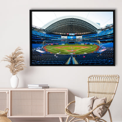 Rogers Centre, Stadium Canvas, Sport Art, Framed Canvas Print Wall Art, Floating Frame