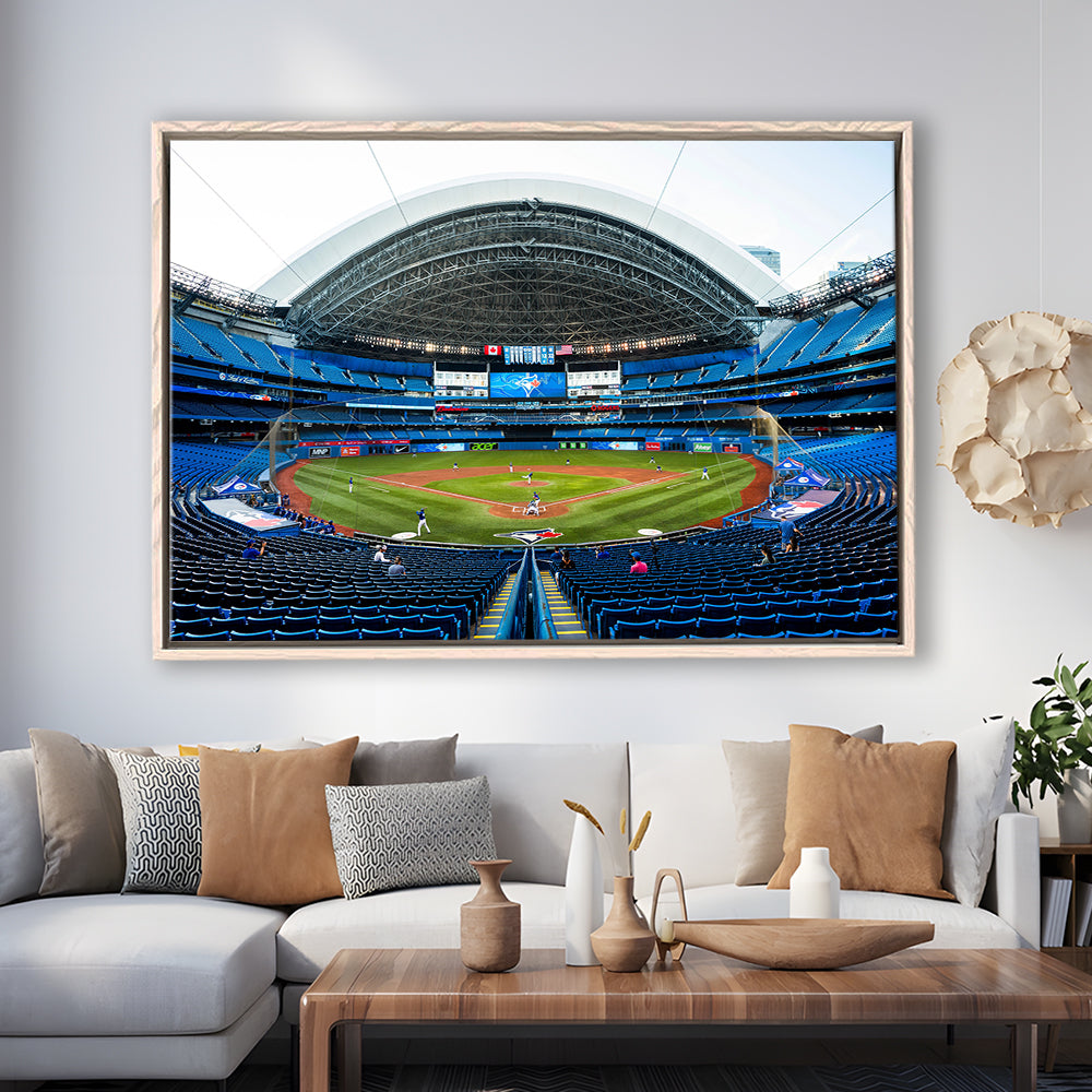 Rogers Centre, Stadium Canvas, Sport Art, Framed Canvas Print Wall Art, Floating Frame