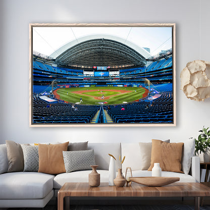 Rogers Centre, Stadium Canvas, Sport Art, Framed Canvas Print Wall Art, Floating Frame