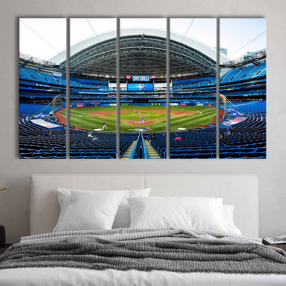 Rogers Centre, Stadium Canvas, Sport Art, 5 Panel B, Extra Large Canvas, Canvas Print Wall Art