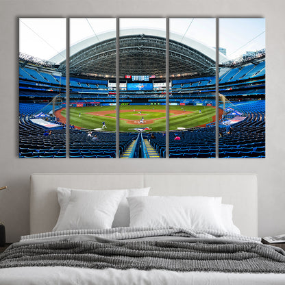 Rogers Centre, Stadium Canvas, Sport Art, 5 Panel B, Extra Large Canvas, Canvas Print Wall Art