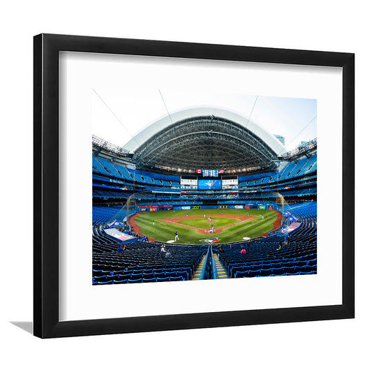 Rogers Centre, Stadium Canvas, Sport Art, Gift for him, White Border Framed Art Print Wall Decor