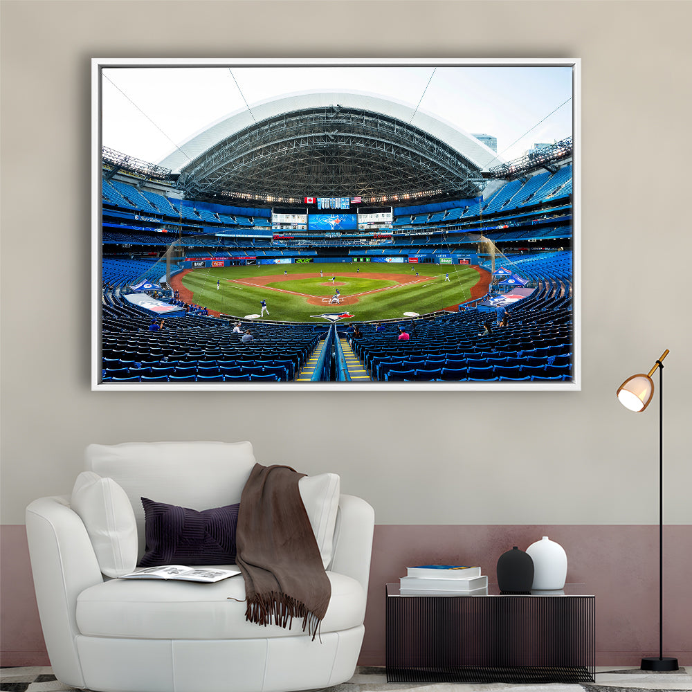 Rogers Centre, Stadium Canvas, Sport Art, Framed Canvas Print Wall Art, Floating Frame