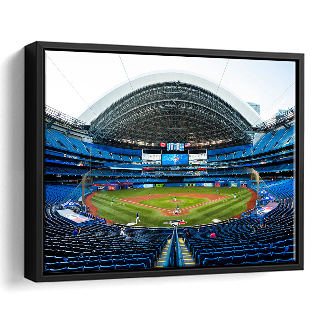 Rogers Centre, Stadium Canvas, Sport Art, Framed Canvas Print Wall Art, Floating Frame