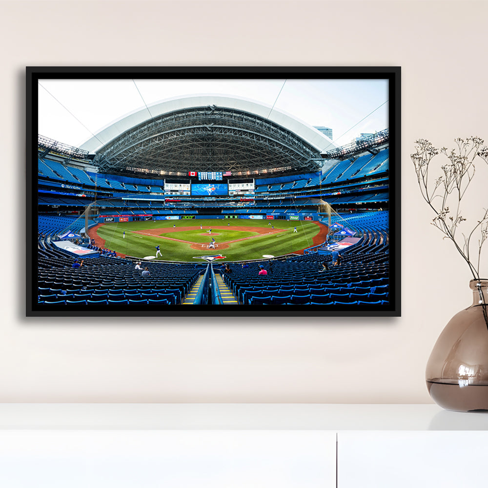 Rogers Centre, Stadium Canvas, Sport Art, Framed Canvas Print Wall Art, Floating Frame