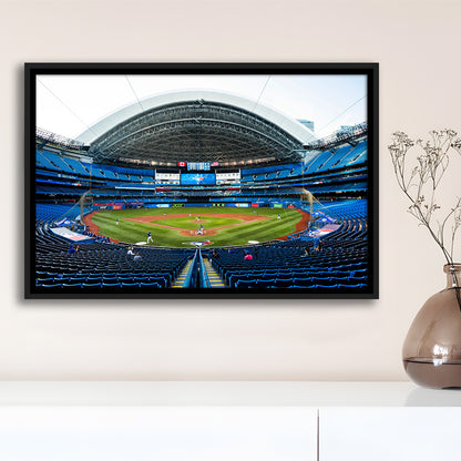 Rogers Centre, Stadium Canvas, Sport Art, Framed Canvas Print Wall Art, Floating Frame