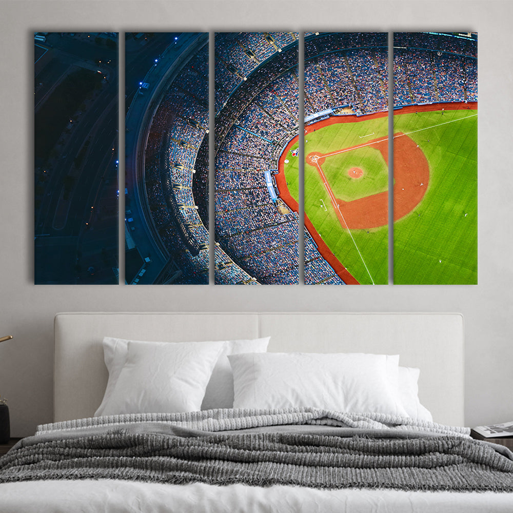 Rogers Centre Stadium, Stadium Canvas, Sport Art, 5 Panel B, Extra Large Canvas, Canvas Print Wall Art