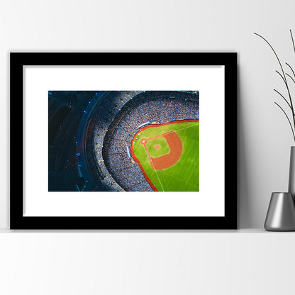 Rogers Centre Stadium, Stadium Canvas, Sport Art, Gift for him, White Border Framed Art Print Wall Decor