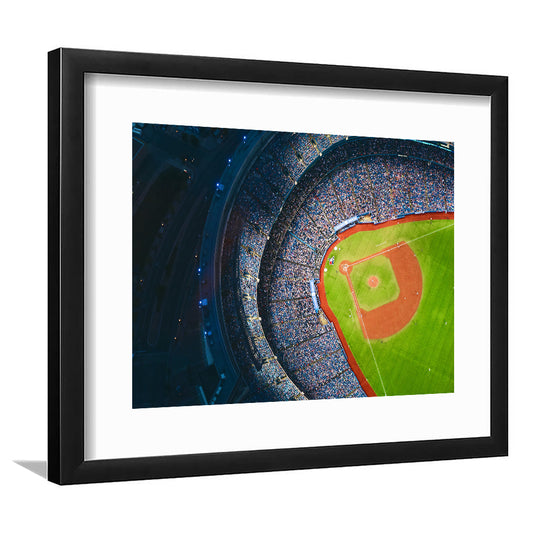 Rogers Centre Stadium, Stadium Canvas, Sport Art, Gift for him, White Border Framed Art Print Wall Decor