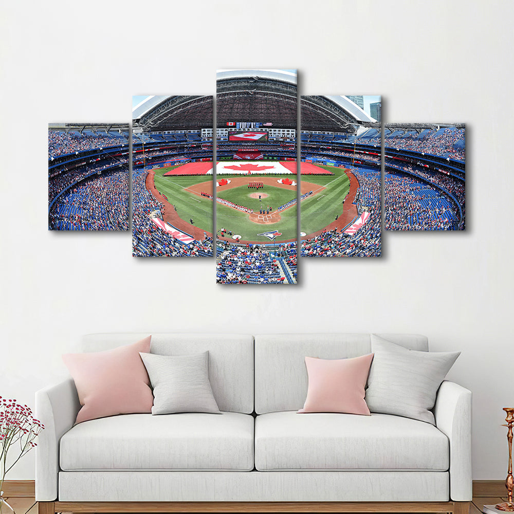 Rogers Centre Stadium in Toronto, Stadium Canvas, Sport Art, Gift for him, 5 Panel, Large Canvas, Canvas Print Wall Art