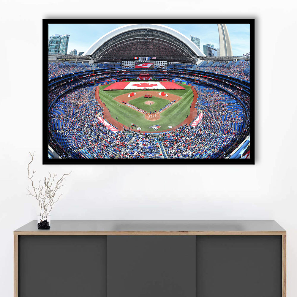Rogers Centre Stadium in Toronto, Stadium Canvas, Sport Art, Gift for him, Framed Art Print Wall Decor, Picture Framed