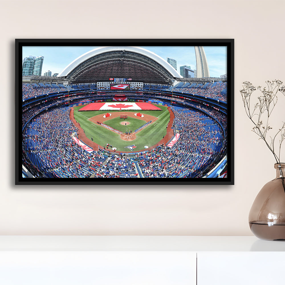 Rogers Centre Stadium in Toronto, Stadium Canvas, Sport Art, Framed Canvas Print Wall Art, Floating Frame