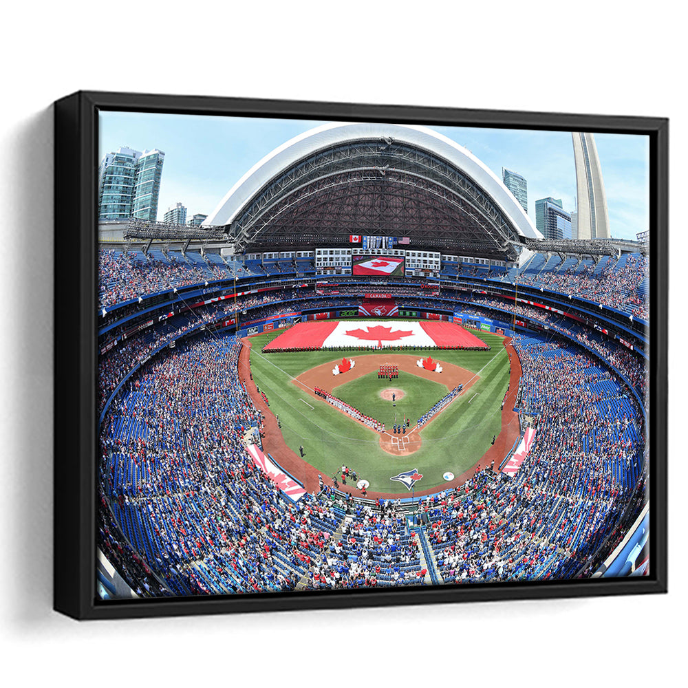 Rogers Centre Stadium in Toronto, Stadium Canvas, Sport Art, Framed Canvas Print Wall Art, Floating Frame
