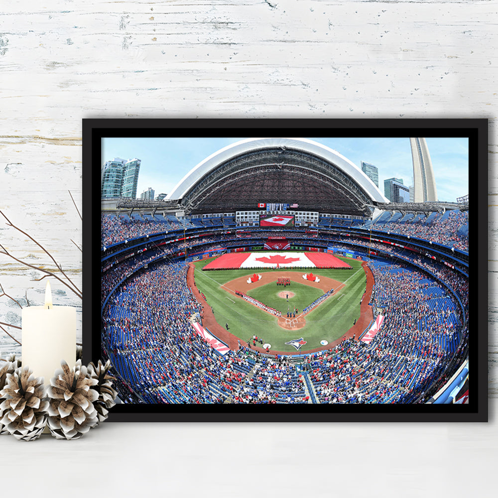 Rogers Centre Stadium in Toronto, Stadium Canvas, Sport Art, Framed Canvas Print Wall Art, Floating Frame