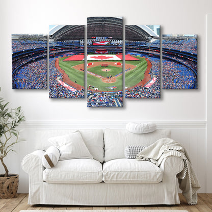 Rogers Centre Stadium in Toronto, Stadium Canvas, Sport Art, Gift for him, 5 Panel, Large Canvas, Canvas Print Wall Art