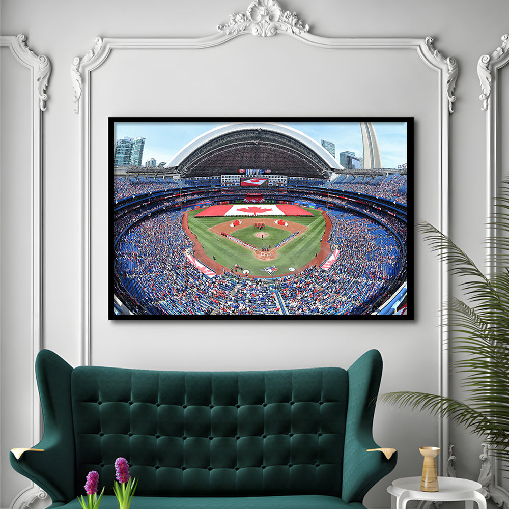 Rogers Centre Stadium in Toronto, Stadium Canvas, Sport Art, Gift for him, Framed Art Print Wall Decor, Picture Framed