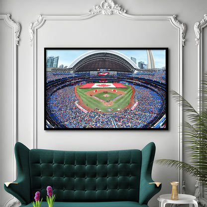 Rogers Centre Stadium in Toronto, Stadium Canvas, Sport Art, Gift for him, Framed Art Print Wall Decor, Picture Framed