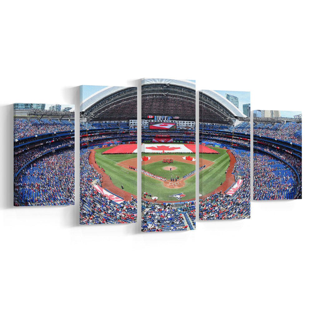 Rogers Centre Stadium in Toronto, Stadium Canvas, Sport Art, Gift for him, 5 Panel, Large Canvas, Canvas Print Wall Art