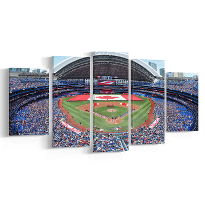 Rogers Centre Stadium in Toronto, Stadium Canvas, Sport Art, Gift for him, 5 Panel, Large Canvas, Canvas Print Wall Art