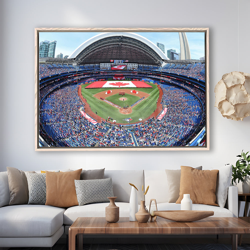 Rogers Centre Stadium in Toronto, Stadium Canvas, Sport Art, Framed Canvas Print Wall Art, Floating Frame