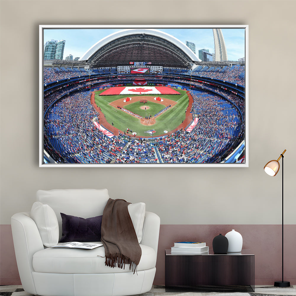 Rogers Centre Stadium in Toronto, Stadium Canvas, Sport Art, Framed Canvas Print Wall Art, Floating Frame