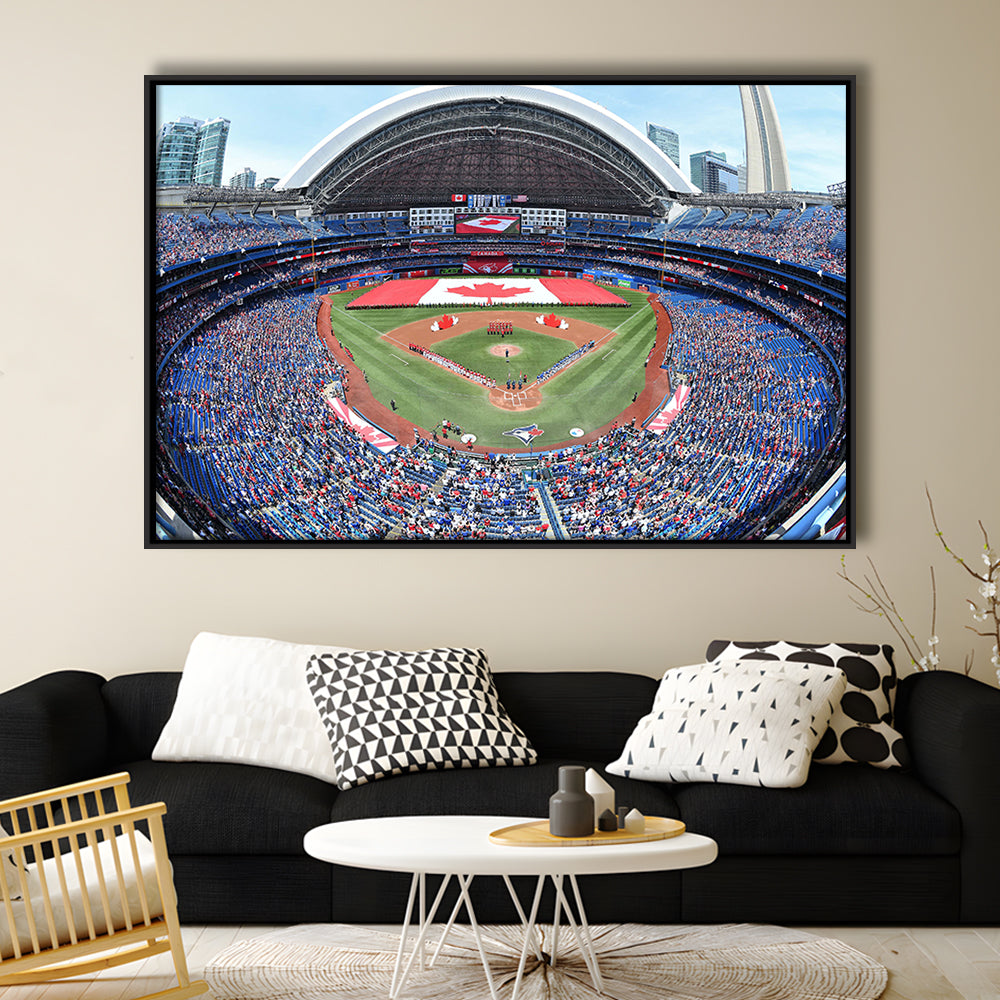 Rogers Centre Stadium in Toronto, Stadium Canvas, Sport Art, Framed Canvas Print Wall Art, Floating Frame