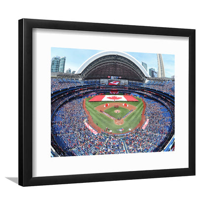 Rogers Centre Stadium in Toronto, Stadium Canvas, Sport Art, Gift for him, White Border Framed Art Print Wall Decor