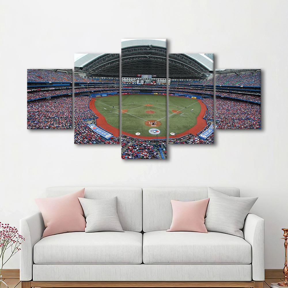 Rogers Centre in Canada, Stadium Canvas, Sport Art, Gift for him, 5 Panel, Large Canvas, Canvas Print Wall Art