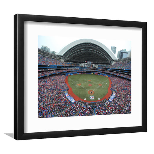 Rogers Centre in Canada, Stadium Canvas, Sport Art, Gift for him, White Border Framed Art Print Wall Decor