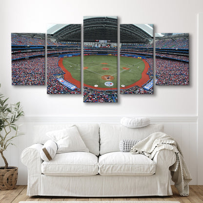 Rogers Centre in Canada, Stadium Canvas, Sport Art, Gift for him, 5 Panel, Large Canvas, Canvas Print Wall Art