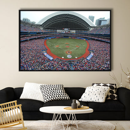 Rogers Centre in Canada, Stadium Canvas, Sport Art, Framed Canvas Print Wall Art, Floating Frame