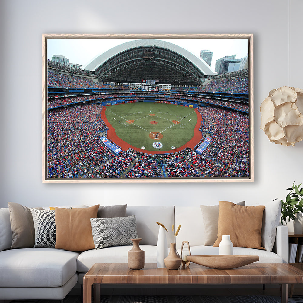 Rogers Centre in Canada, Stadium Canvas, Sport Art, Framed Canvas Print Wall Art, Floating Frame