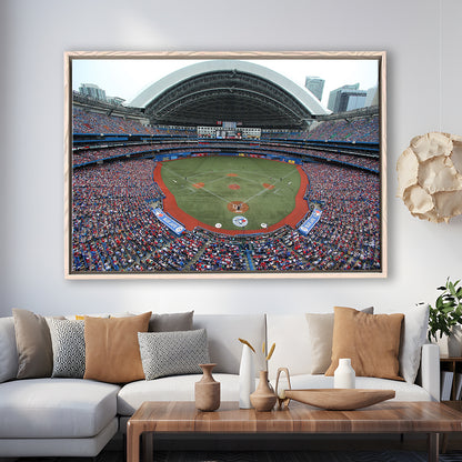 Rogers Centre in Canada, Stadium Canvas, Sport Art, Framed Canvas Print Wall Art, Floating Frame