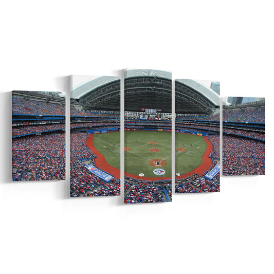 Rogers Centre in Canada, Stadium Canvas, Sport Art, Gift for him, 5 Panel, Large Canvas, Canvas Print Wall Art