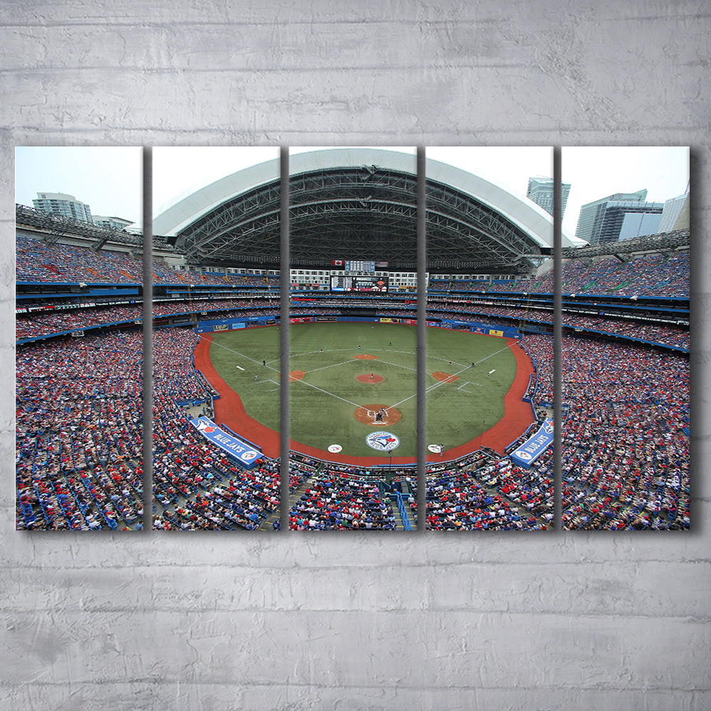 Rogers Centre in Canada, Stadium Canvas, Sport Art, 5 Panel B, Extra Large Canvas, Canvas Print Wall Art