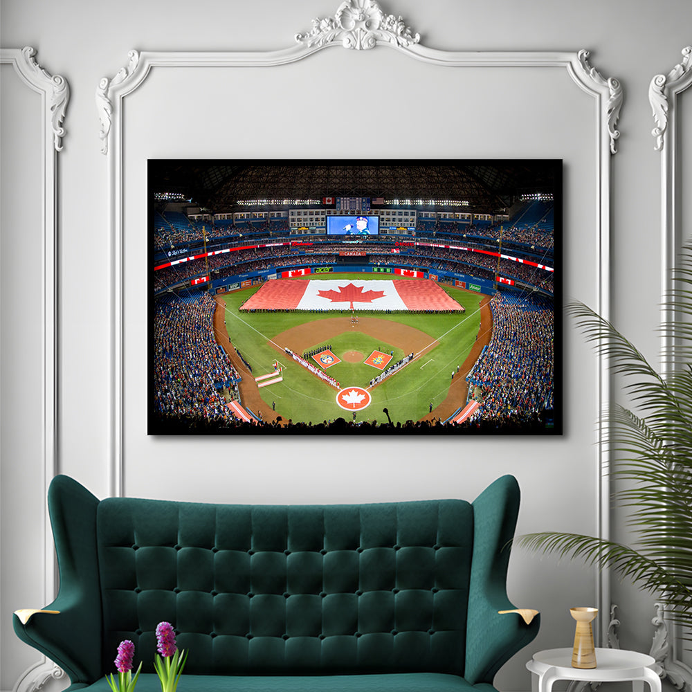 Rogers Centre in Toronto, Stadium Canvas, Sport Art, Gift for him, Framed Art Print Wall Decor, Picture Framed