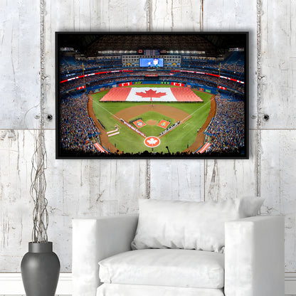 Rogers Centre in Toronto, Stadium Canvas, Sport Art, Framed Canvas Print Wall Art, Floating Frame