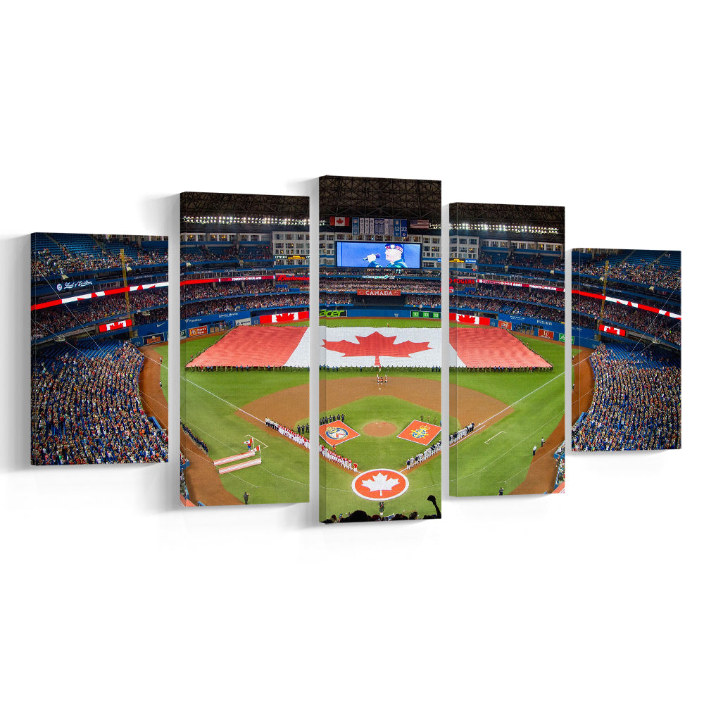 Rogers Centre in Toronto, Stadium Canvas, Sport Art, Gift for him, 5 Panel, Large Canvas, Canvas Print Wall Art