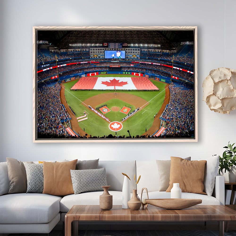 Rogers Centre in Toronto, Stadium Canvas, Sport Art, Framed Canvas Print Wall Art, Floating Frame