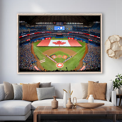 Rogers Centre in Toronto, Stadium Canvas, Sport Art, Framed Canvas Print Wall Art, Floating Frame