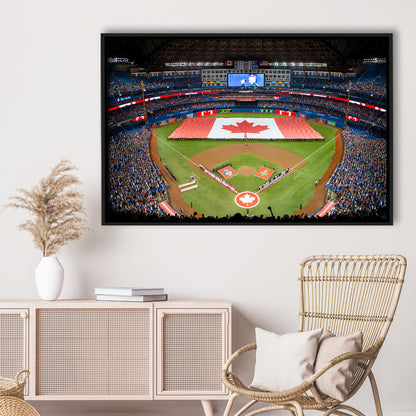 Rogers Centre in Toronto, Stadium Canvas, Sport Art, Framed Canvas Print Wall Art, Floating Frame