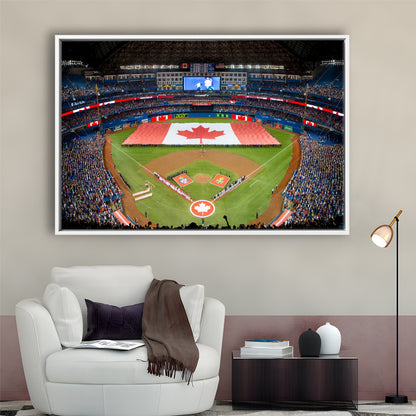 Rogers Centre in Toronto, Stadium Canvas, Sport Art, Framed Canvas Print Wall Art, Floating Frame