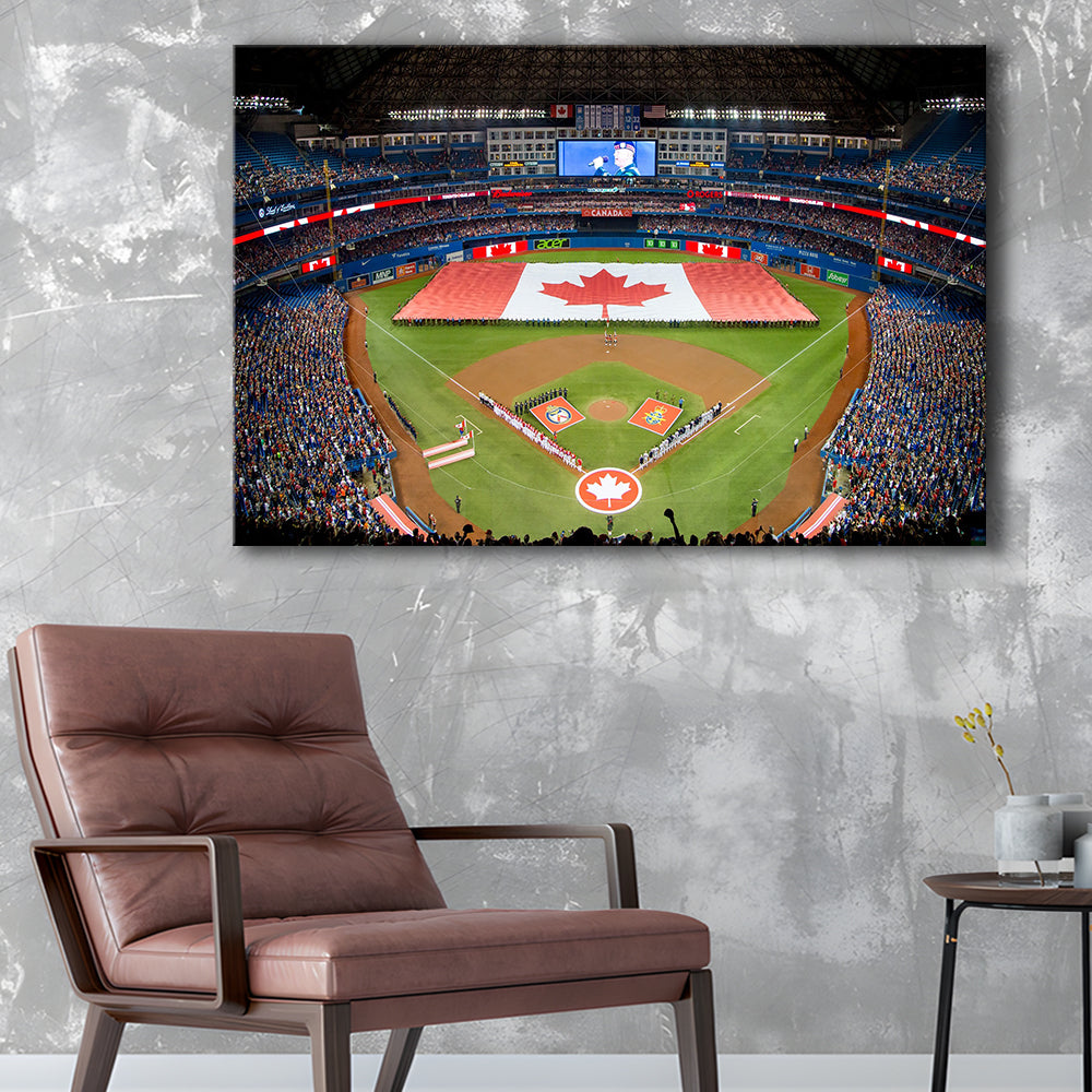 Rogers Centre in Toronto, Stadium Canvas, Sport Art, Gift for him, Man Cave Decor, Art Print, Canvas Print Wall Art