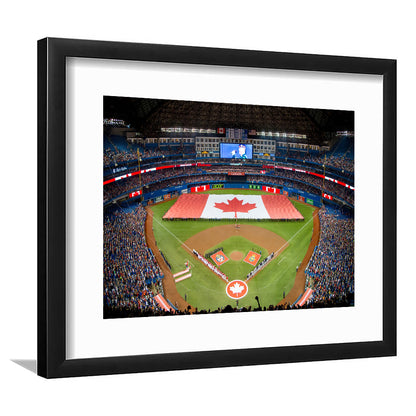Rogers Centre in Toronto, Stadium Canvas, Sport Art, Gift for him, White Border Framed Art Print Wall Decor