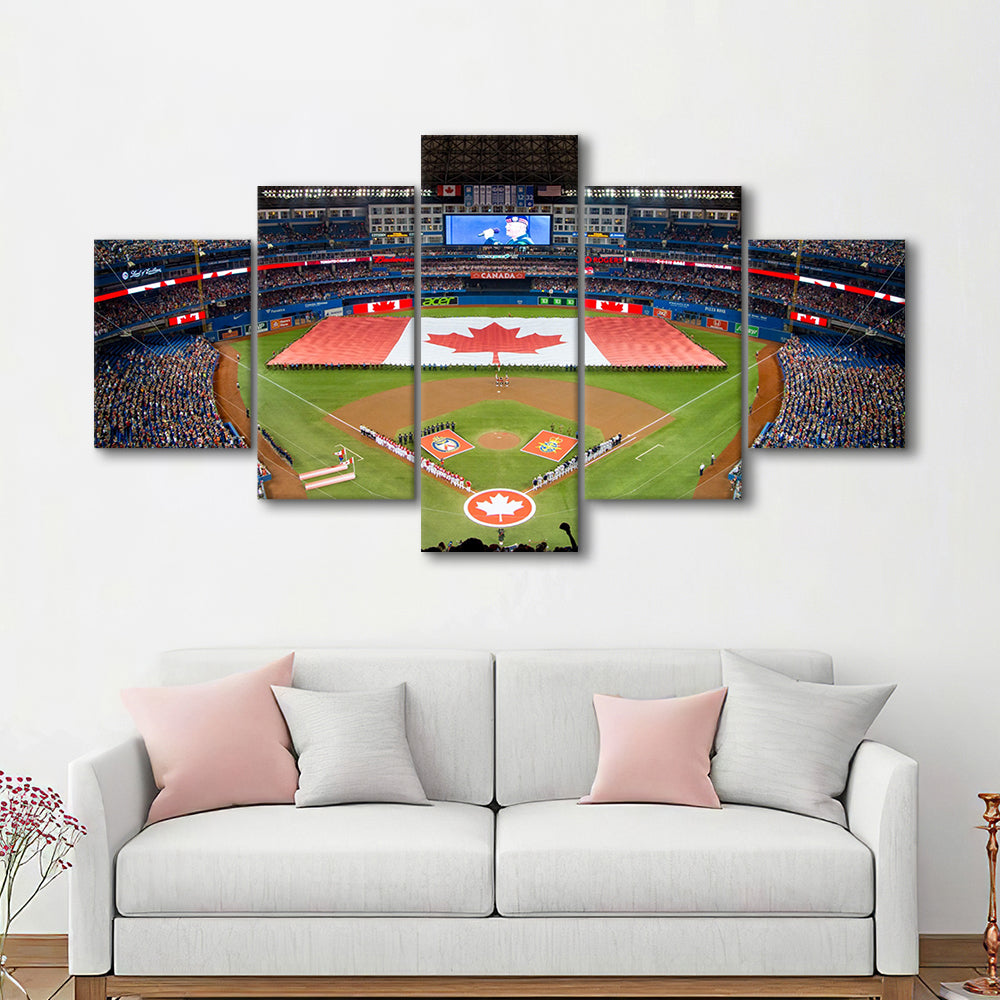 Rogers Centre in Toronto, Stadium Canvas, Sport Art, Gift for him, 5 Panel, Large Canvas, Canvas Print Wall Art