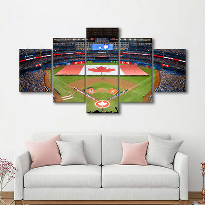 Rogers Centre in Toronto, Stadium Canvas, Sport Art, Gift for him, 5 Panel, Large Canvas, Canvas Print Wall Art