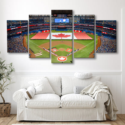 Rogers Centre in Toronto, Stadium Canvas, Sport Art, Gift for him, 5 Panel, Large Canvas, Canvas Print Wall Art