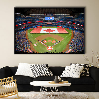 Rogers Centre in Toronto, Stadium Canvas, Sport Art, Framed Canvas Print Wall Art, Floating Frame